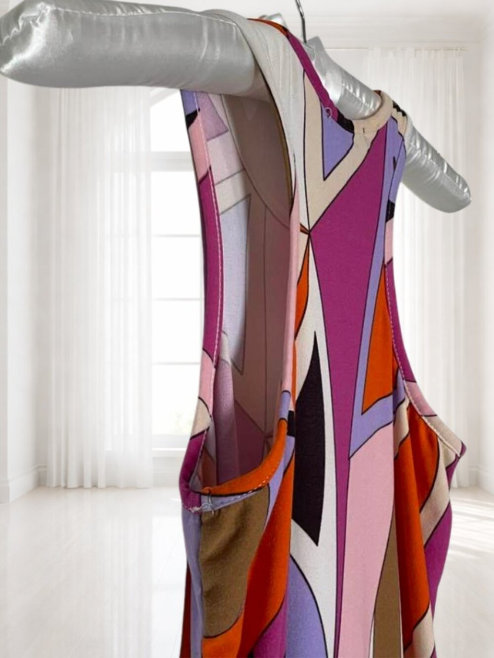 Love Brand Geometric Abstract Print Sleeveless Stretch Mini Dress Size Medium - Picture 4 of 9